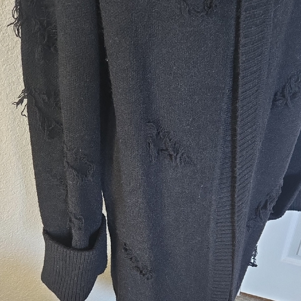 Killstar Black Hooded Shredded Cardigan - Picture 3 of 14